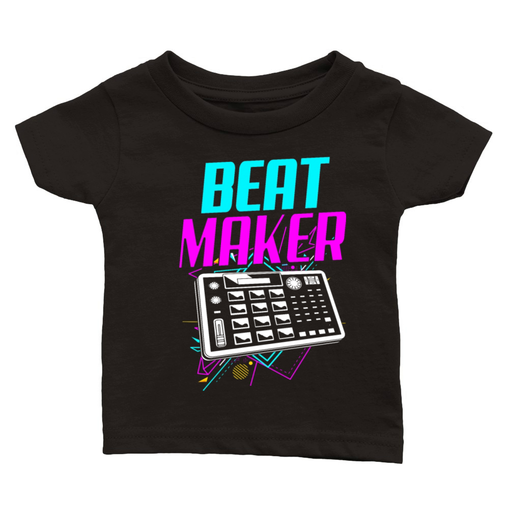 80s Retro Beat Maker Equipment Music Producer Classic Baby Crewneck T-shirt
