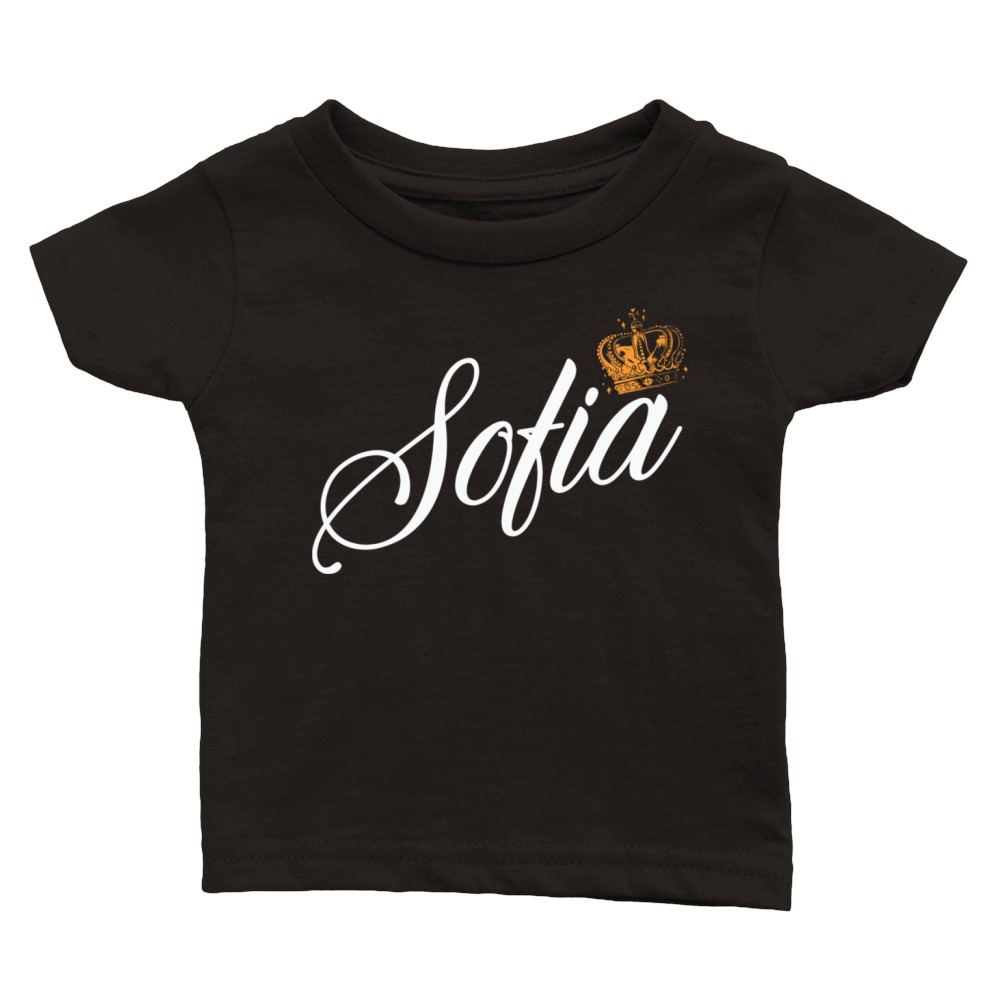 Sofia Custom Name for Women Kids Toddlers - Sofia Classic Baby Crewneck T-shirt
