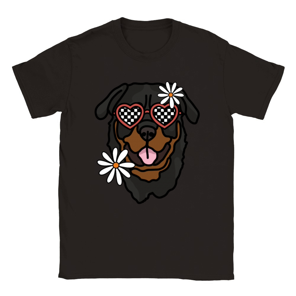 Rottweiler Retro Dog Classic Kids Crewneck T-shirt