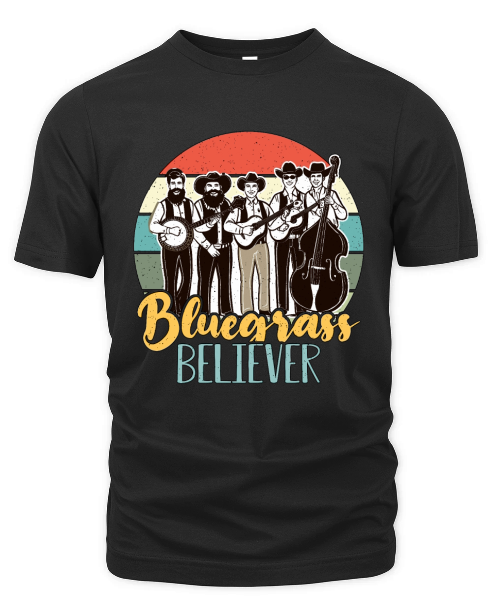 Bluegrass Believer Retro Musician Country Music Organic Unisex T-shirt