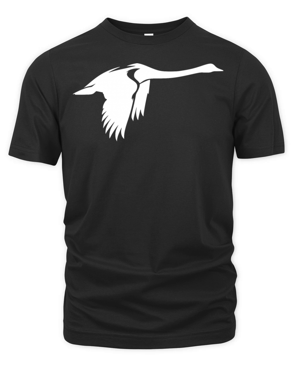Elegant Flying Swan Organic Unisex T-shirt