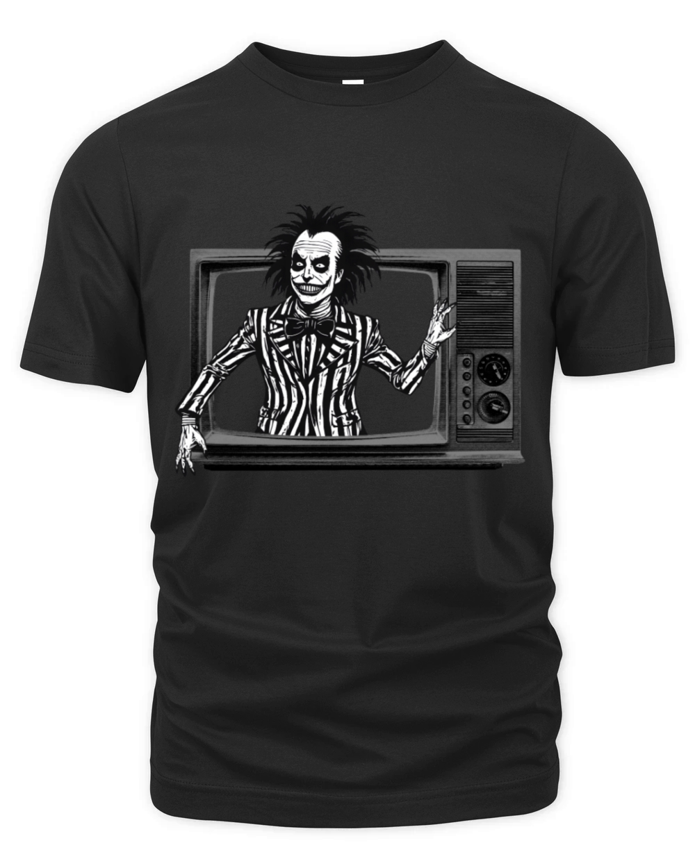 Horror Clown is Coming Out Of Television Organic Unisex T-shirt