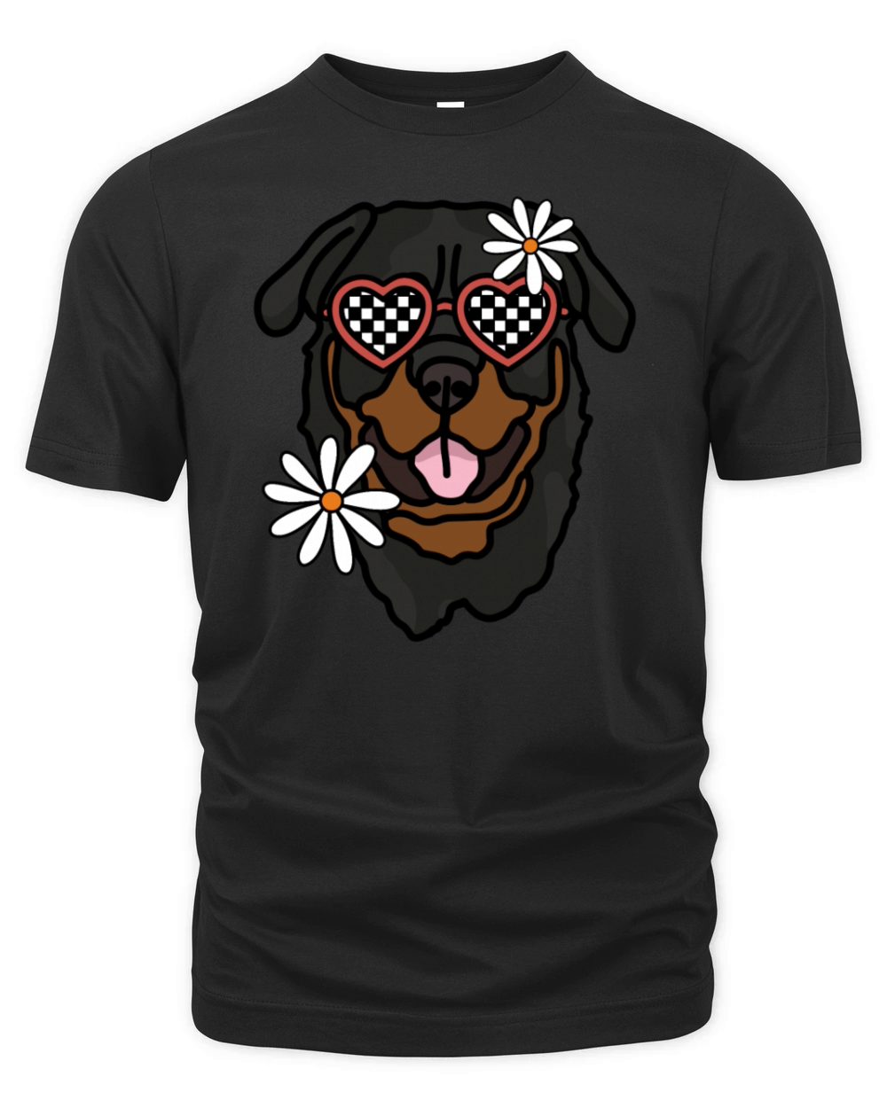 Rottweiler Retro Dog Organic Unisex T-shirt
