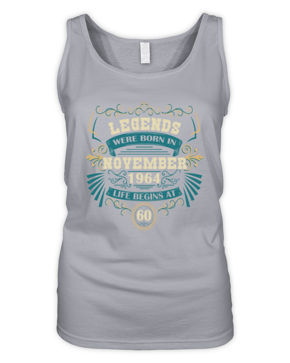 60th birthday legends born 1964 november vintage Organic Women's Tank Top