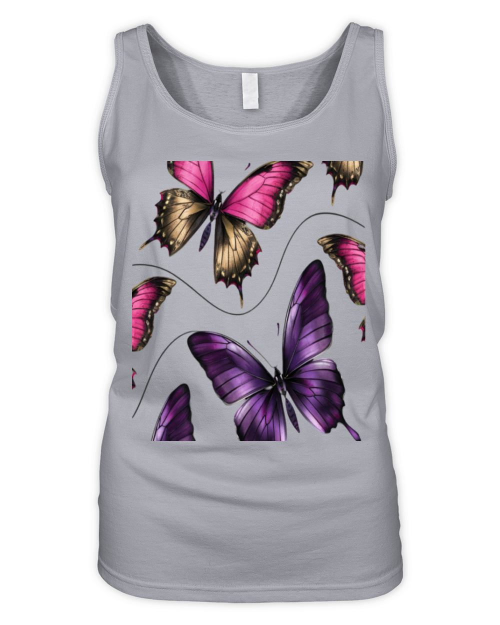 Dreamy Butterfly Pattern Organic Women's Tank Top