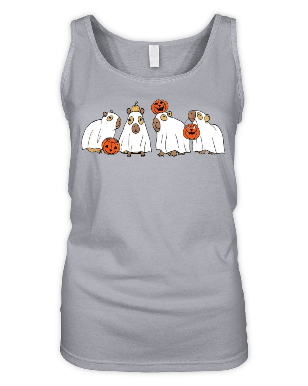 Funny Capybara Halloween Spooky Season Fall Season Organic Women's Tank Top