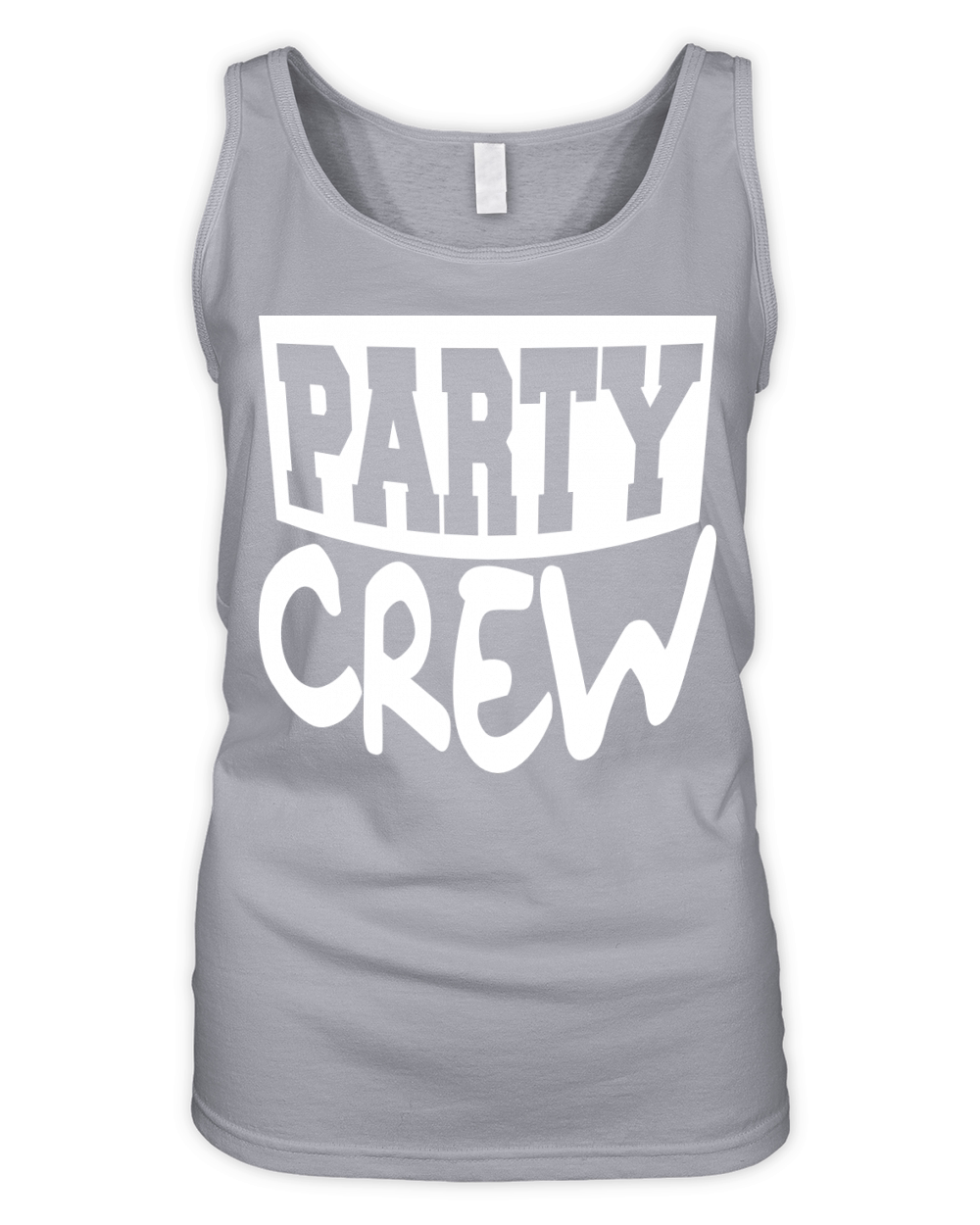 Party Crew Team Fun Friends Group Member Text Logo Organic Women's Tank Top