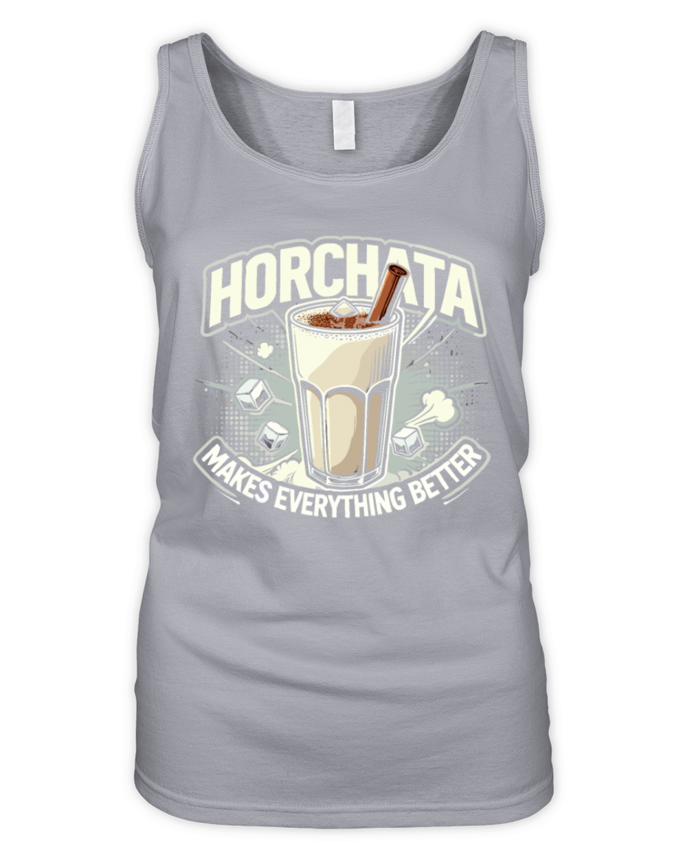 Vintage Retro Style Horchata Mexican Drink Summer Organic Women's Tank Top