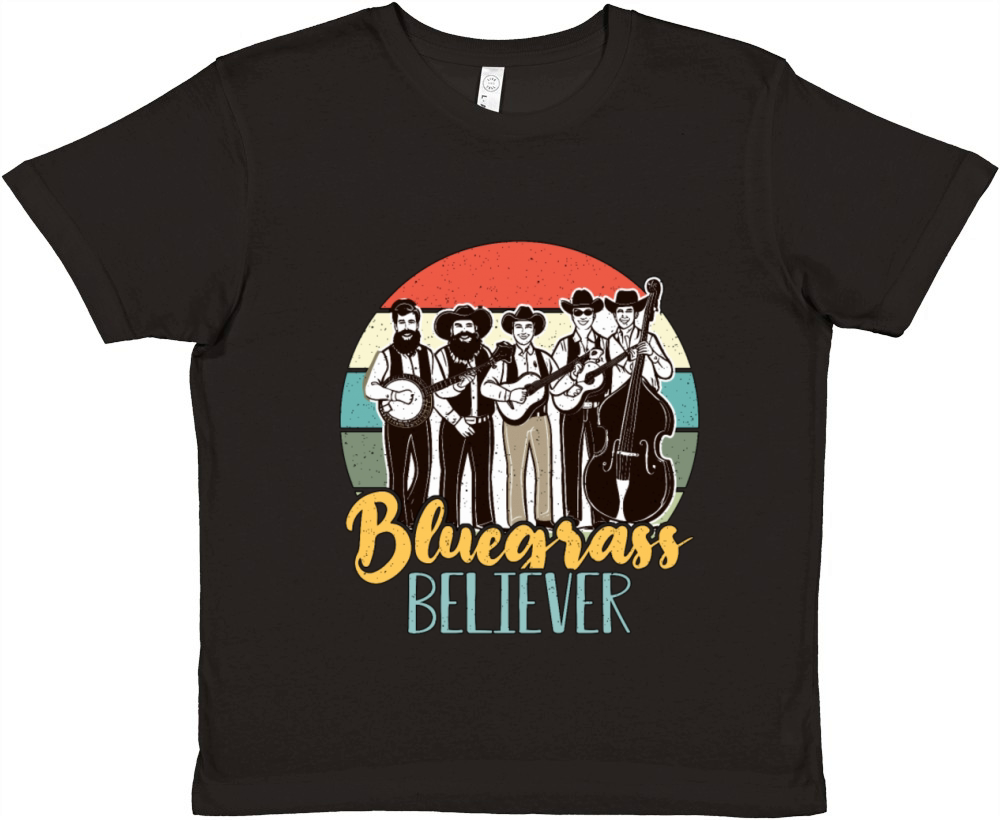 Bluegrass Believer Retro Musician Country Music Premium Kids Crewneck T-shirt