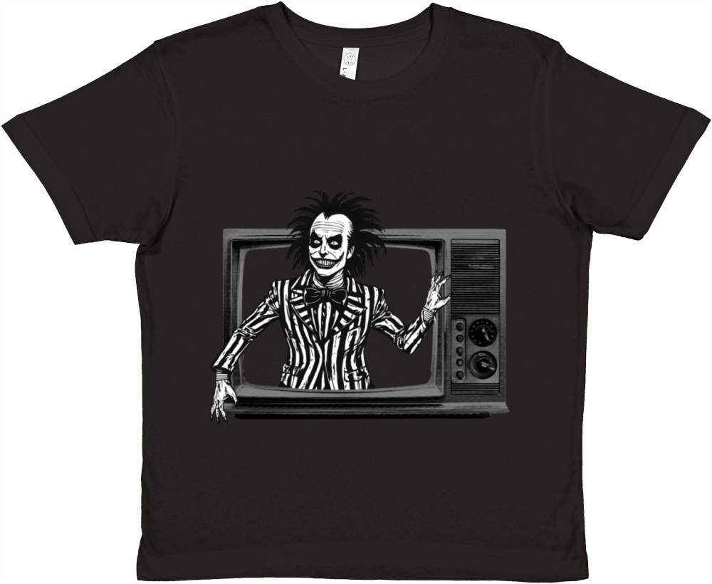 Horror Clown is Coming Out Of Television Premium Kids Crewneck T-shirt