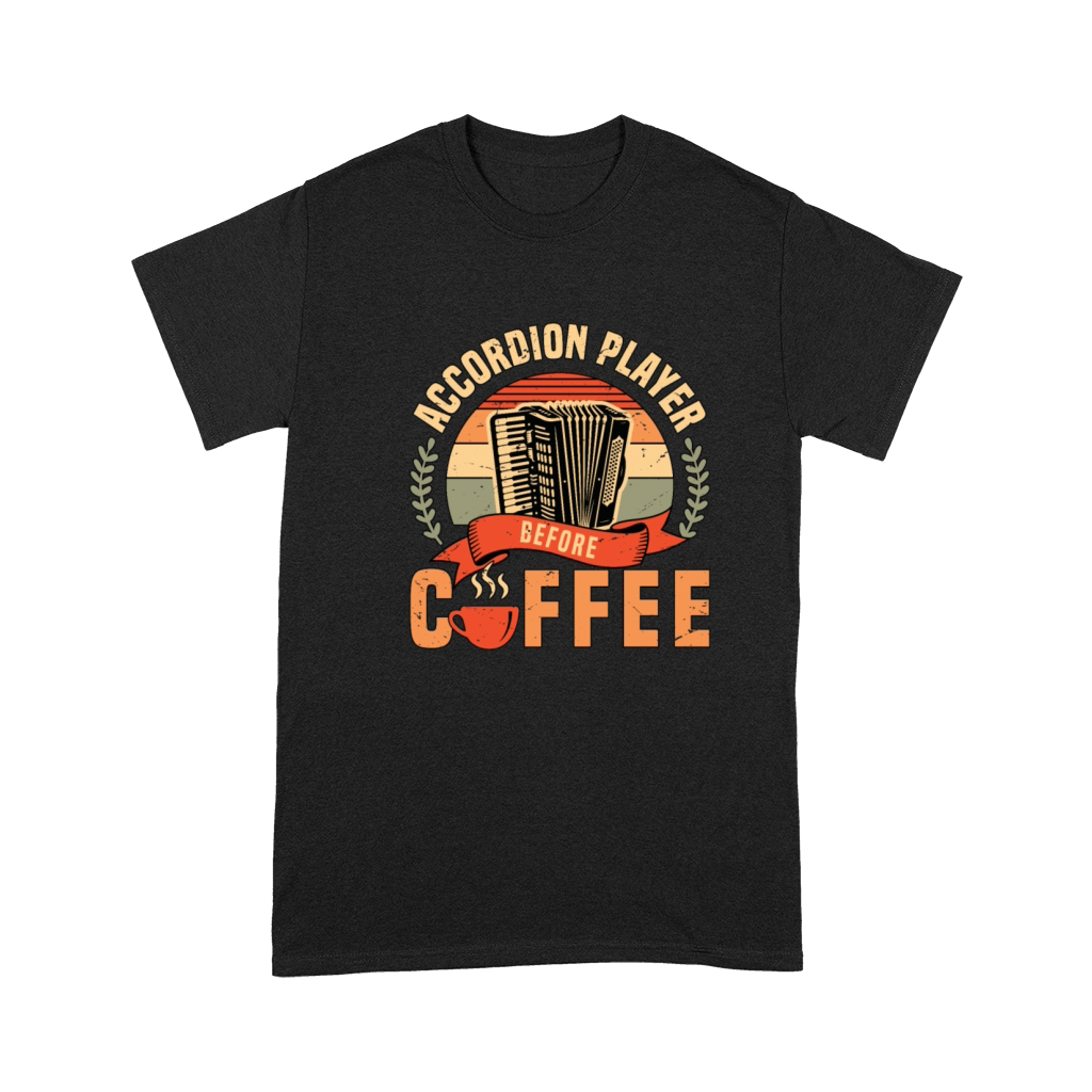 Accordion Player Before Folk Music Coffee Lover Premium T-shirt