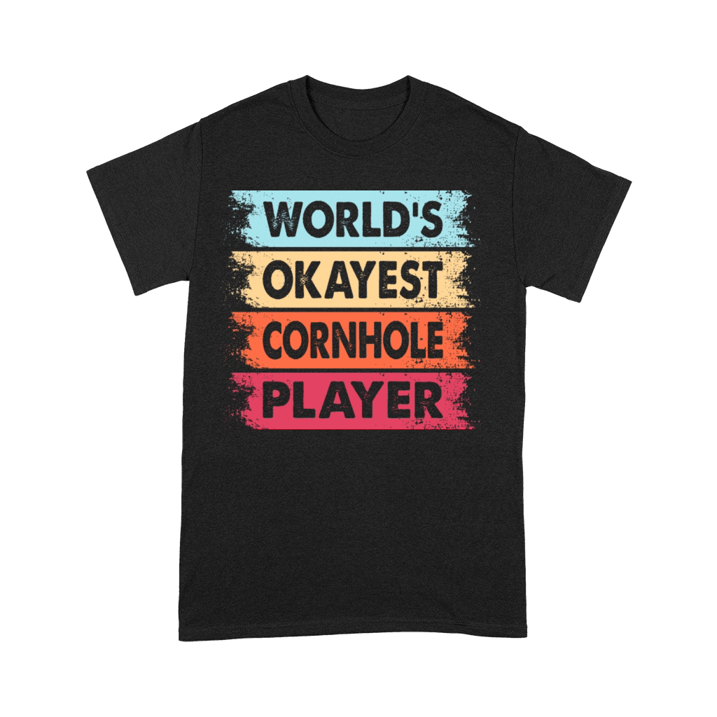 World s Okayest Cornhole Player Premium T-shirt