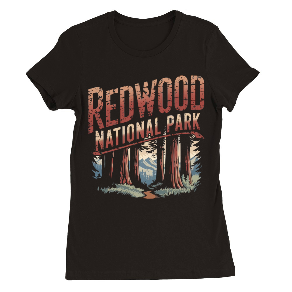 Redwood National park vintage Premium Womens Crewneck T-shirt