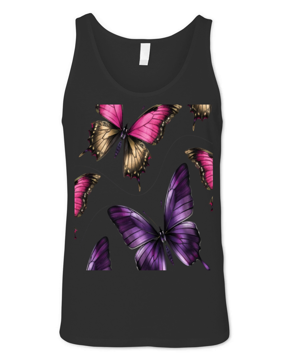 Dreamy Butterfly Pattern Unisex Jersey Tank