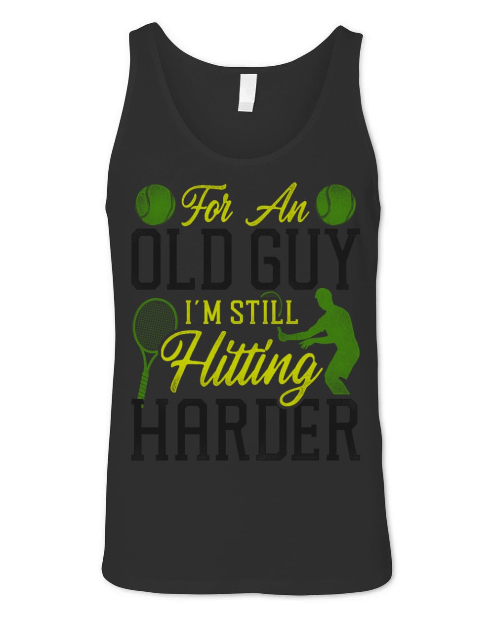 Funny Tennis Player Racket Grandpa Unisex Jersey Tank