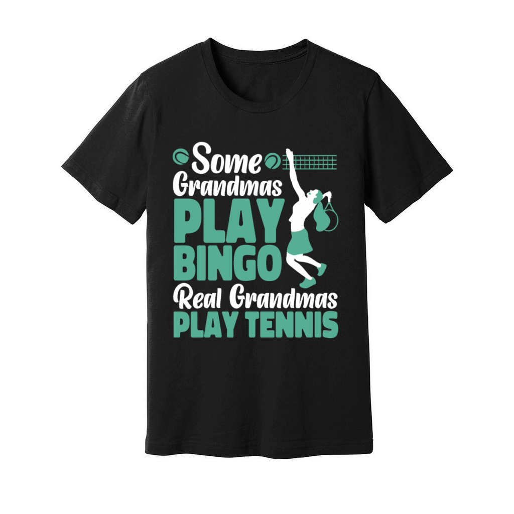 Funny Tennis Player Racket Grandma Unisex Jersey Tee
