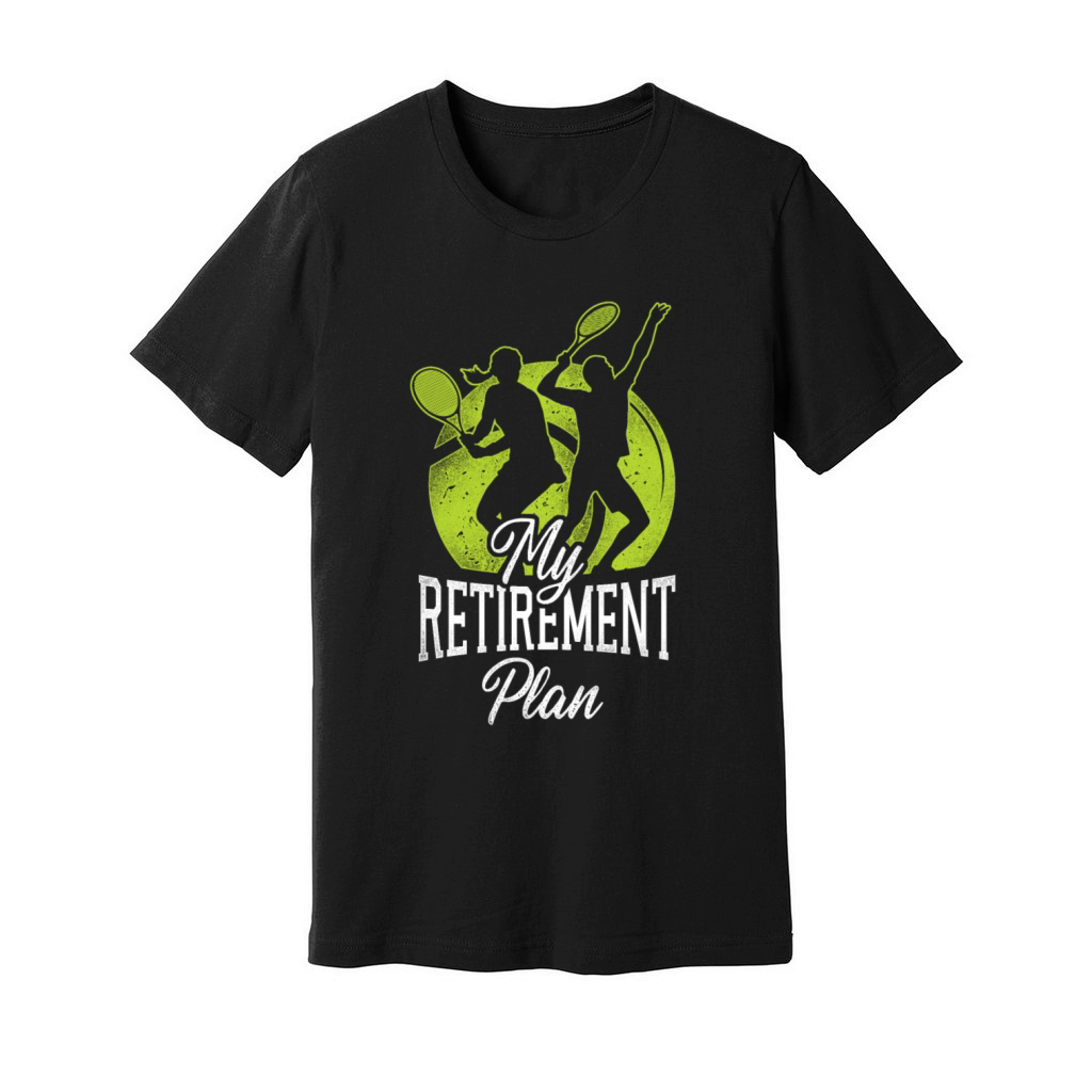 Funny Tennis Player Racket Retired Unisex Jersey Tee