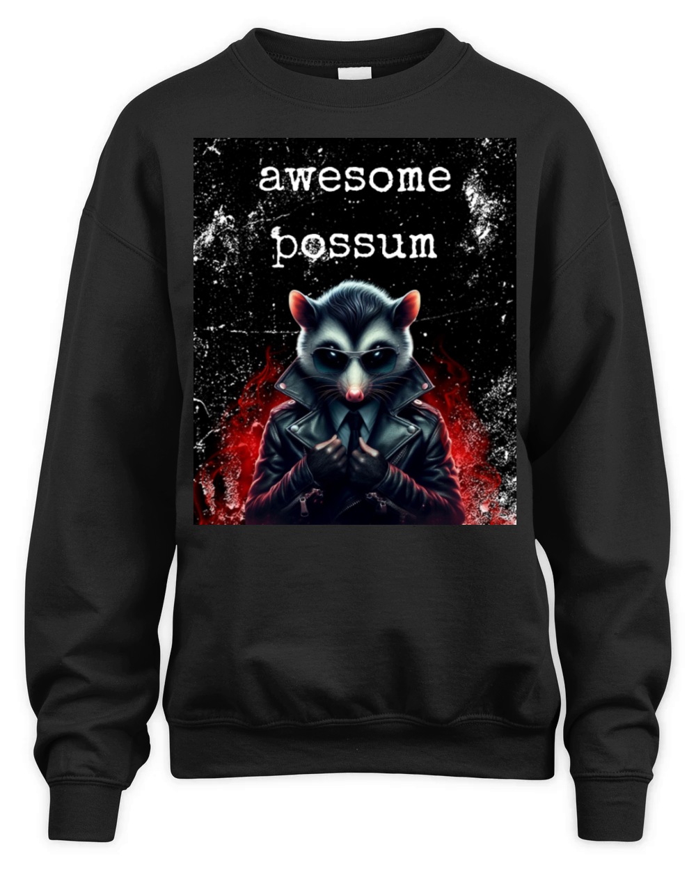 awesome possum halloween novelty funny Unisex Premium Crewneck Sweatshirt