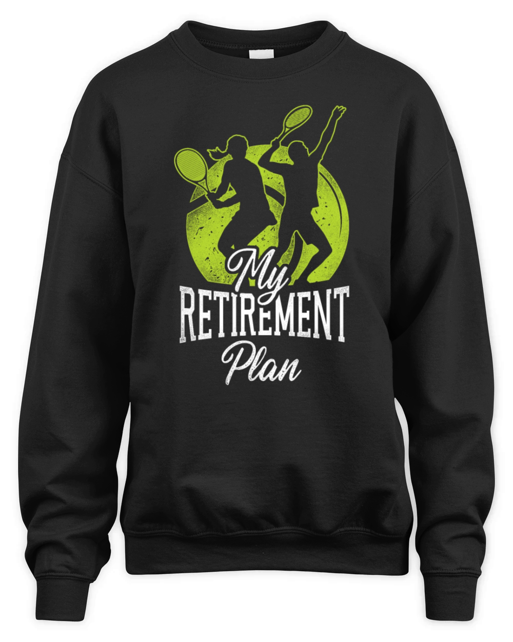 Funny Tennis Player Racket Retired Unisex Premium Crewneck Sweatshirt