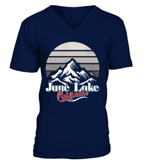 JUNE LAKE CALIFORNIA Fan Vintage Nevada June V-Neck T-shirt