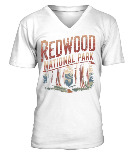 Redwood National park vintage V-Neck T-shirt