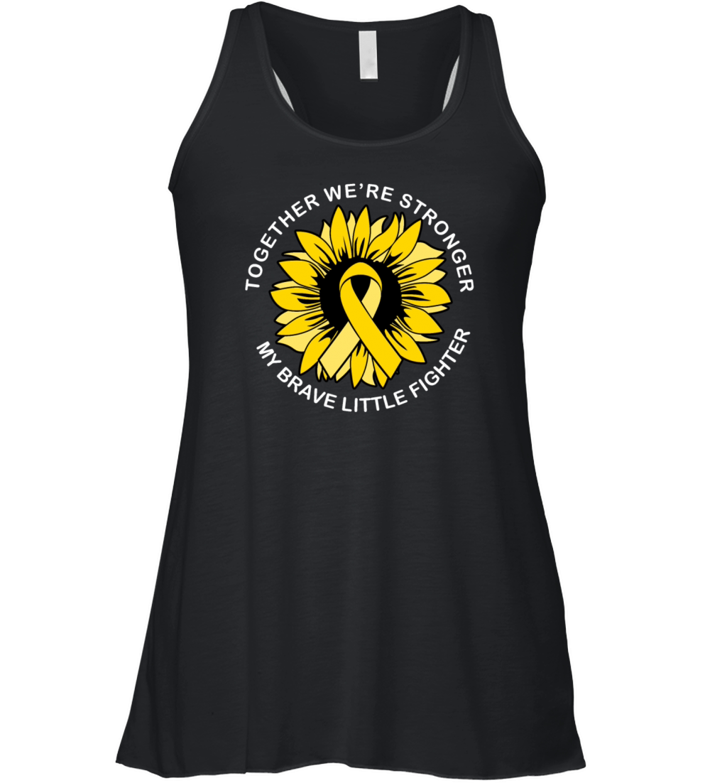 Brave Little Fighter Child Cancer Awareness Shirt Women's Flowy Tank Top