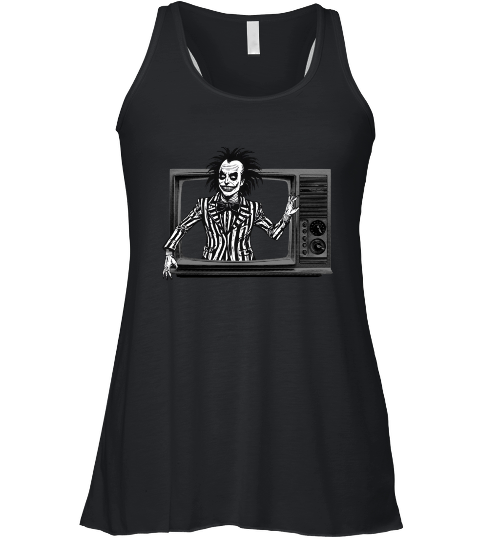 Horror Clown is Coming Out Of Television Women's Flowy Tank Top