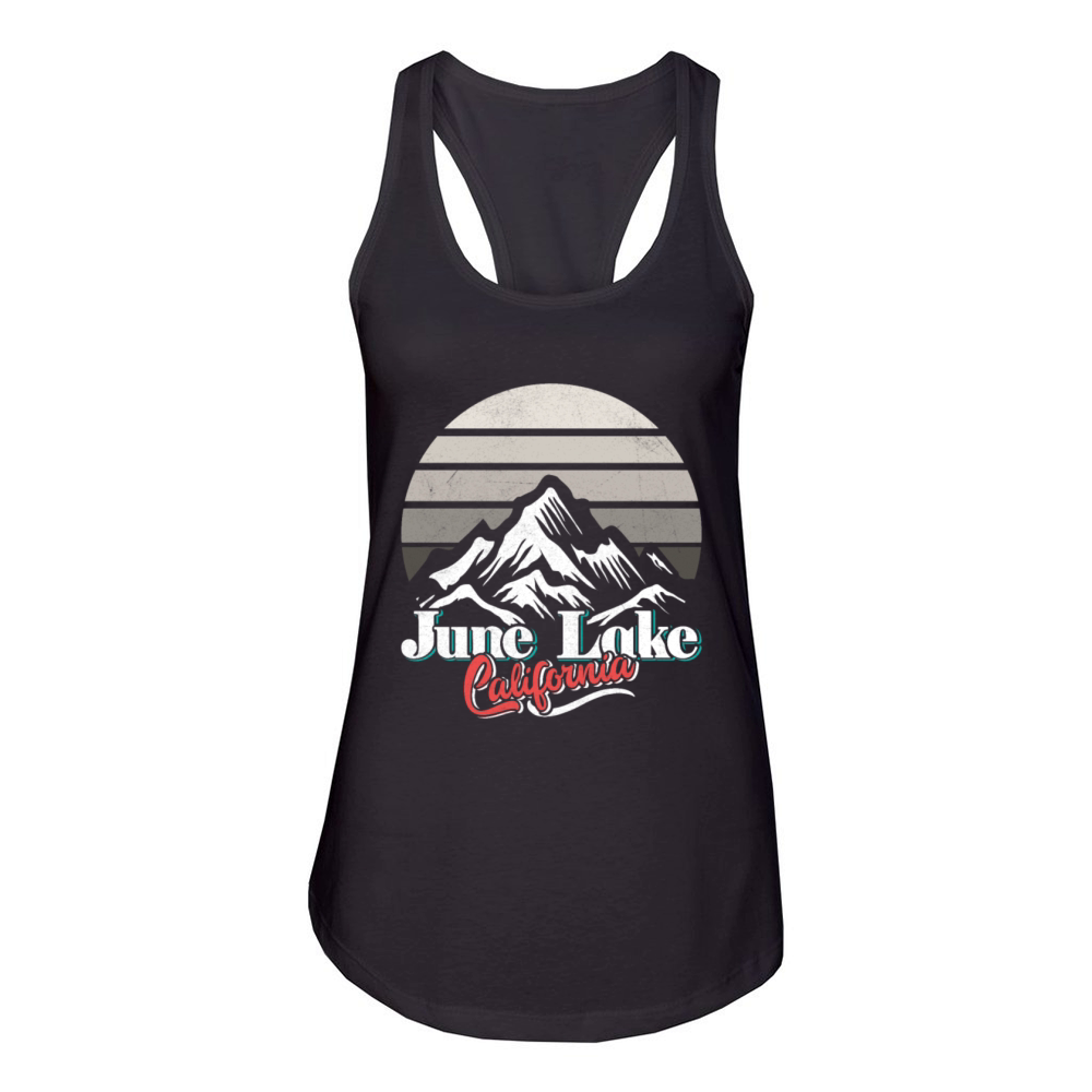 JUNE LAKE CALIFORNIA Fan Vintage Nevada June Women's Racerback Tank