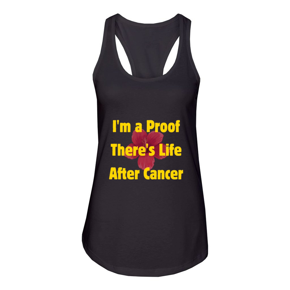Supportive quote cancer hope Women's Racerback Tank