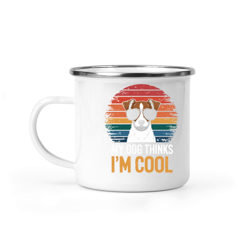 Jack Russell Terrier My Dog Thinks Im Cool Camping Mug