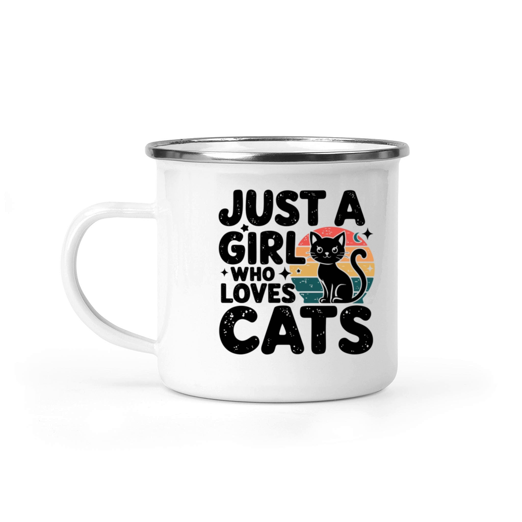 Just A Girl Who Loves Cats Camping Mug