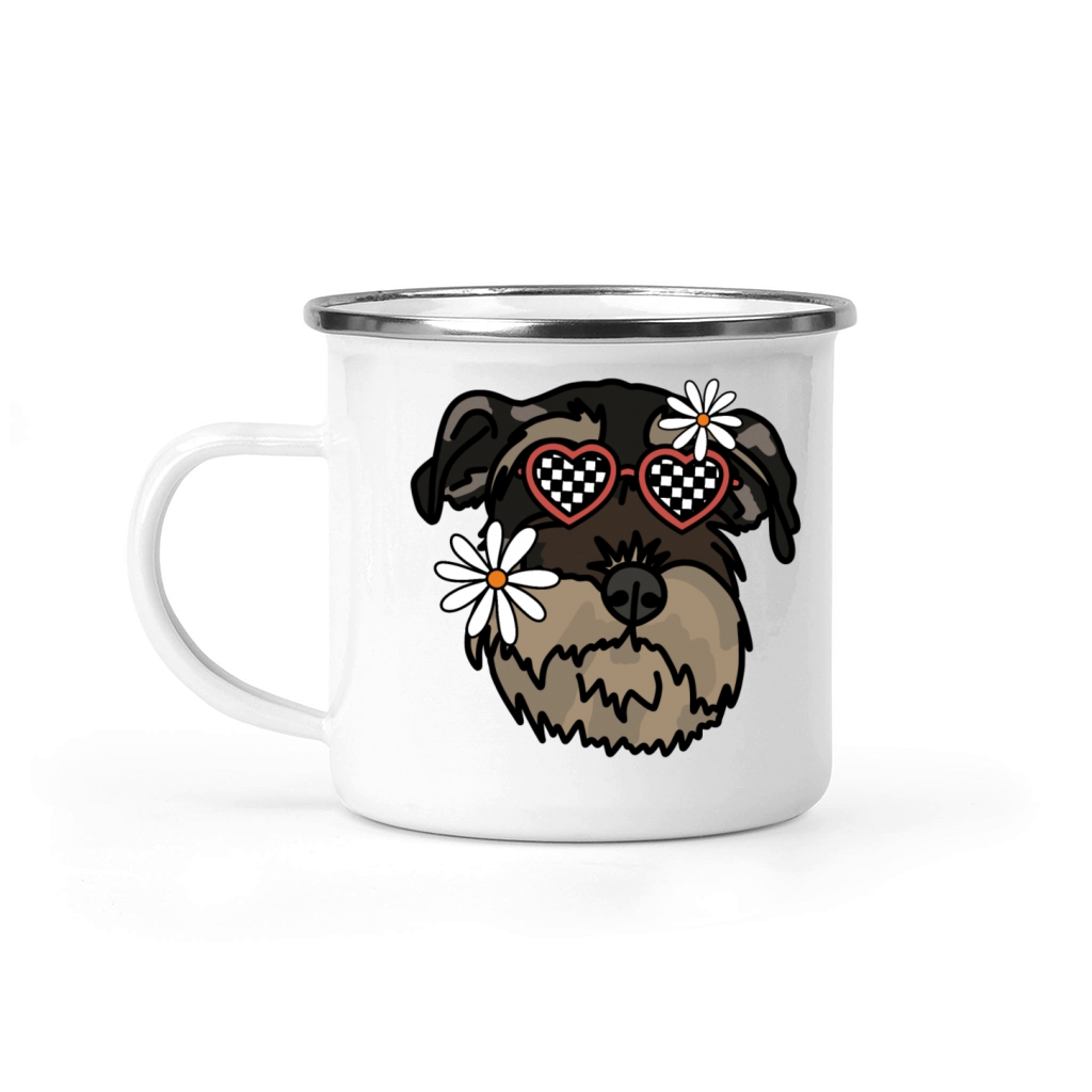 Schnauzer Retro Dog Camping Mug