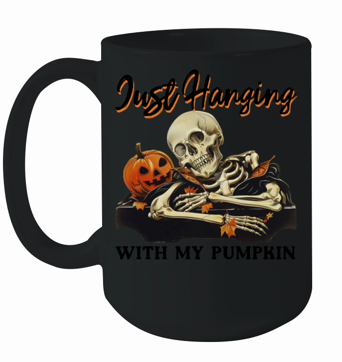 Just Hanging With My Pumpkin - Vintage Halloween Ceramic Mug