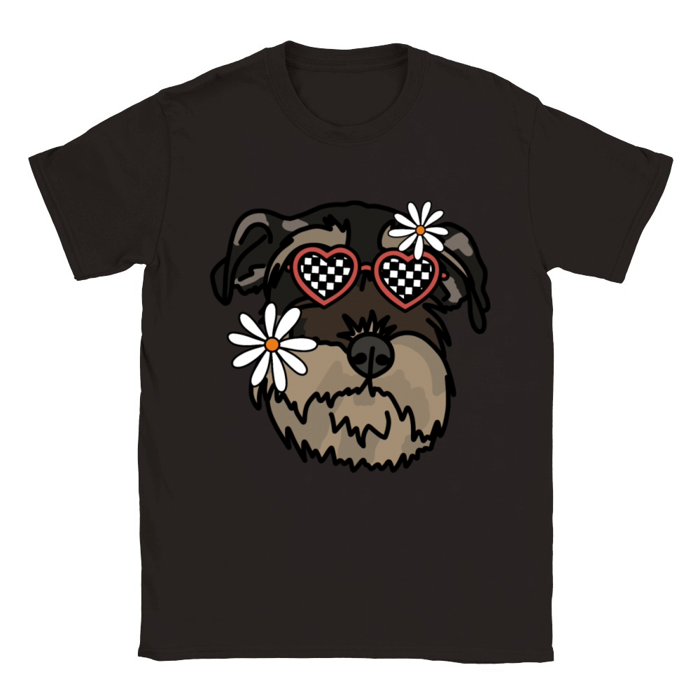 Schnauzer Retro Dog Classic Kids Crewneck T-shirt