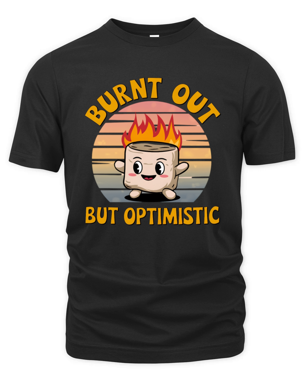 Burnt Out But Optimistic Marshmallow Organic Unisex T-shirt