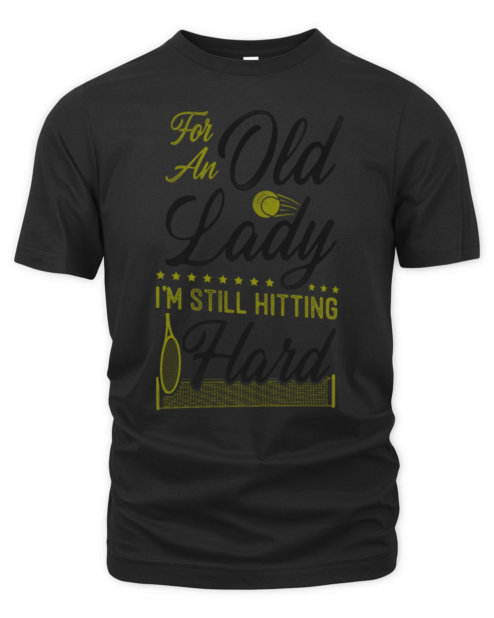 Funny Tennis Player Racket Grandma Organic Unisex T-shirt