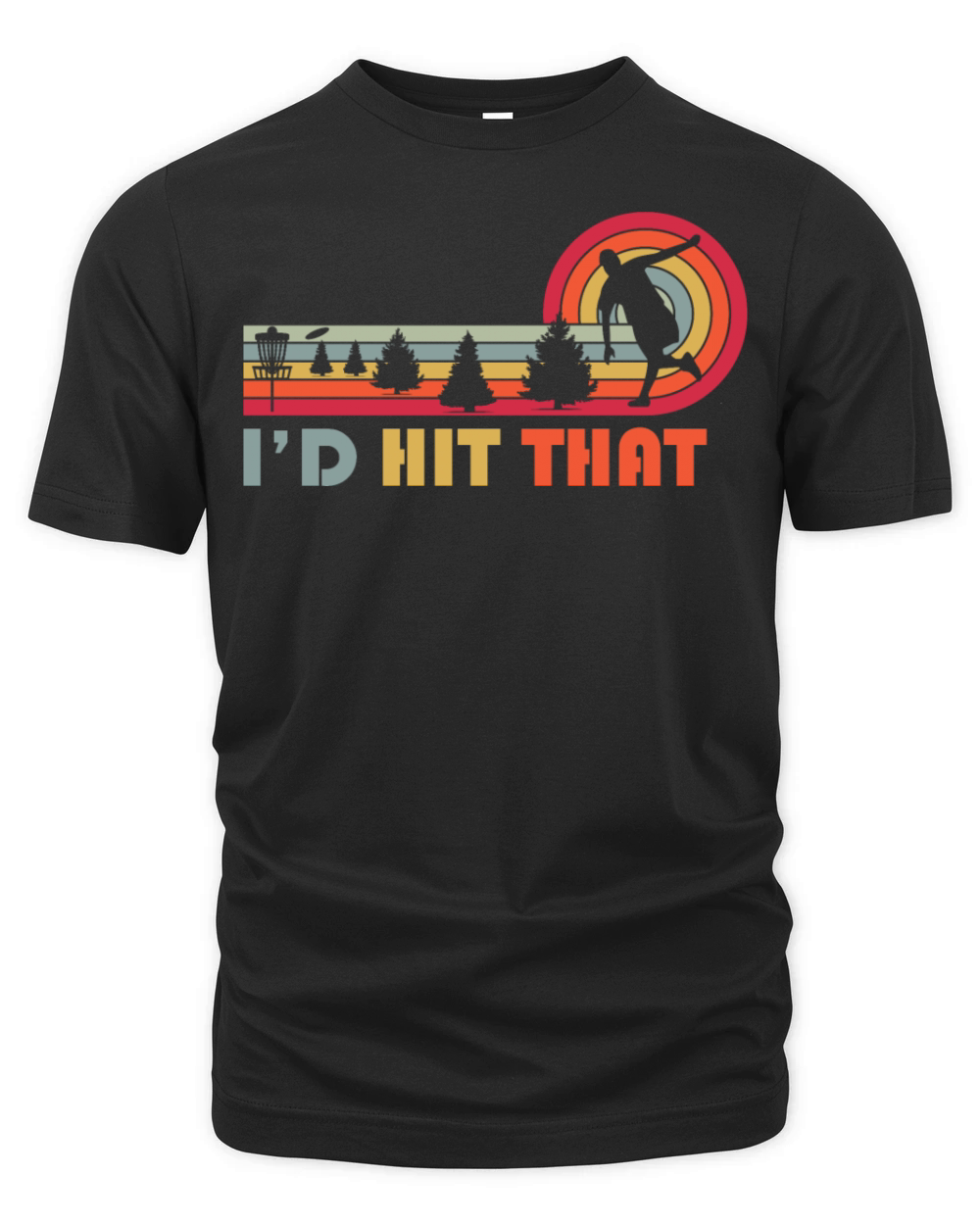 Id Hit That Funny Disc Golf Vintage Frisbee Organic Unisex T-shirt