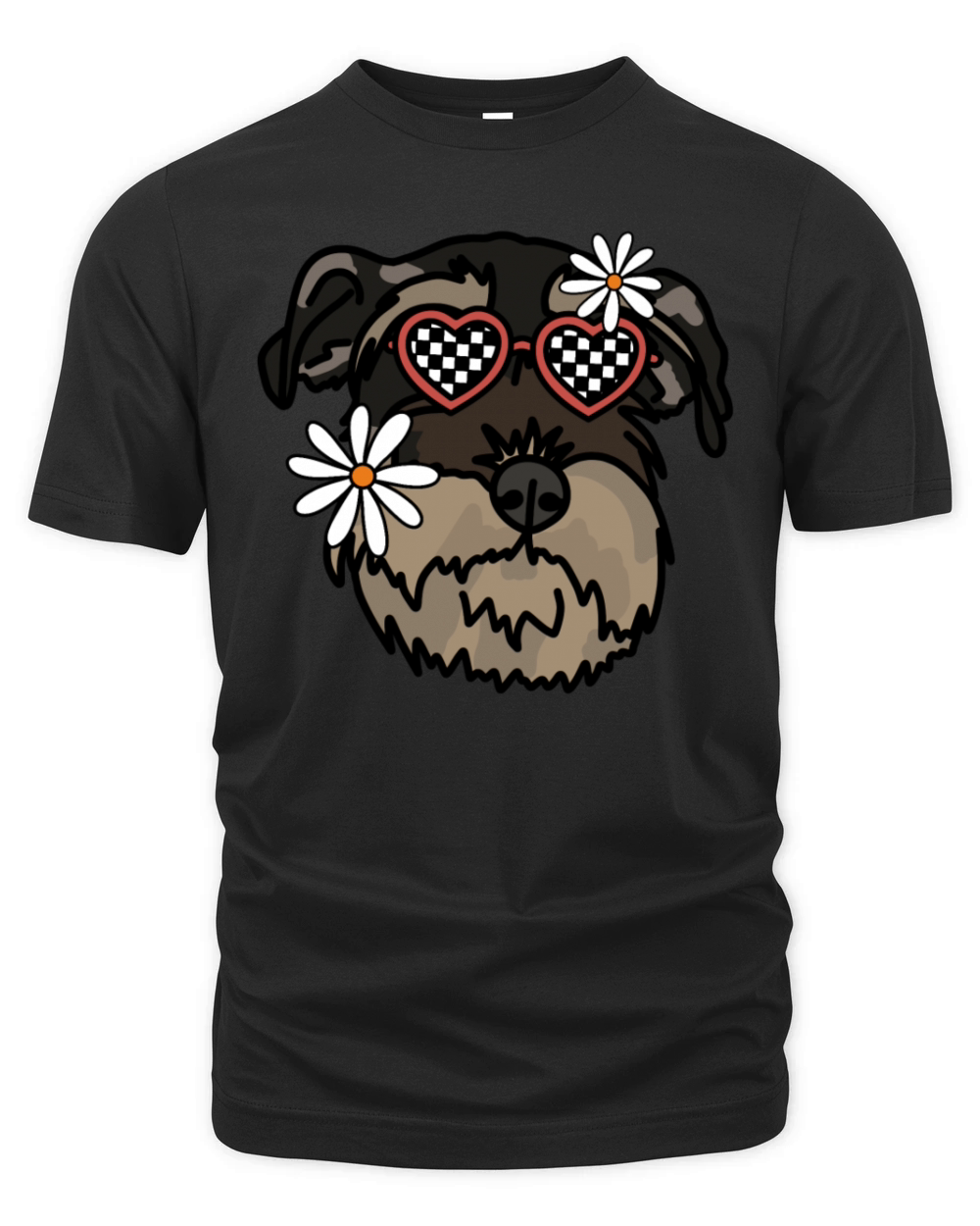 Schnauzer Retro Dog Organic Unisex T-shirt