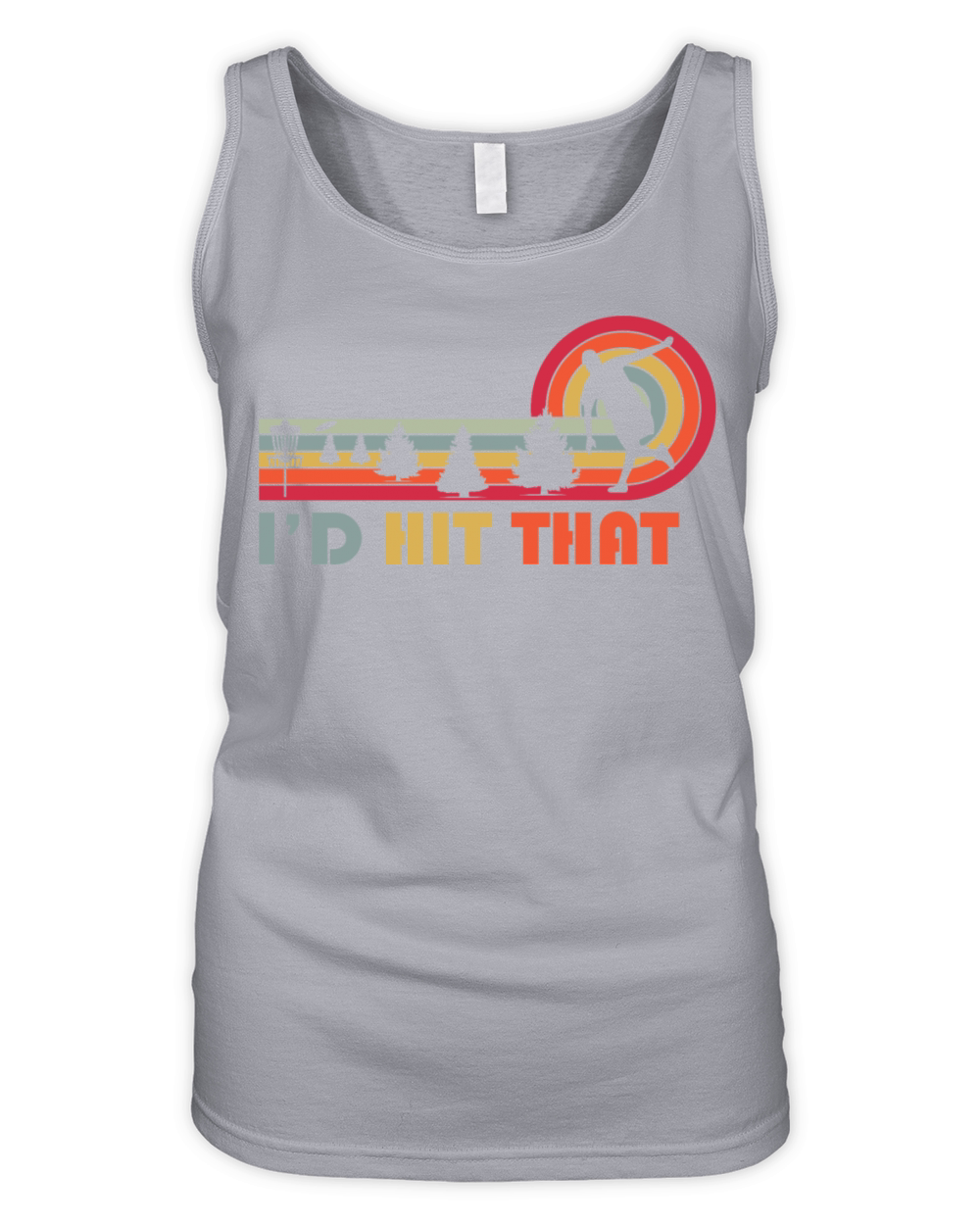 Id Hit That Funny Disc Golf Vintage Frisbee Organic Women's Tank Top