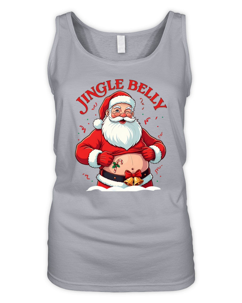 Santa Jingle Belly Organic Women's Tank Top