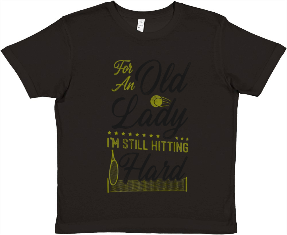 Funny Tennis Player Racket Grandma Premium Kids Crewneck T-shirt