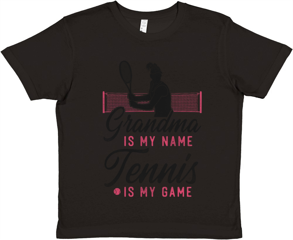 Funny Tennis Player Racket Grandma Premium Kids Crewneck T-shirt
