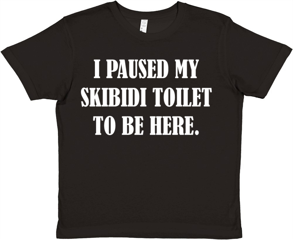 I Paused My Skibidi Toilet to be Here Premium Kids Crewneck T-shirt
