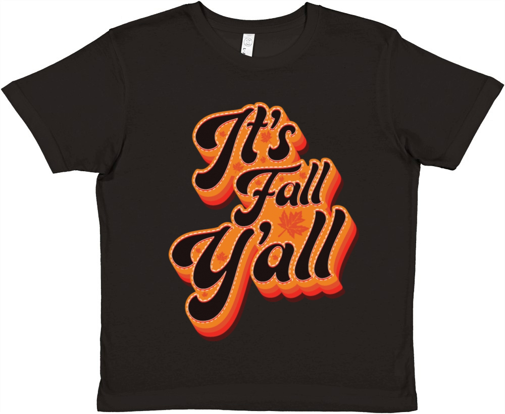 Its Fall Yall - Autumn Season Premium Kids Crewneck T-shirt