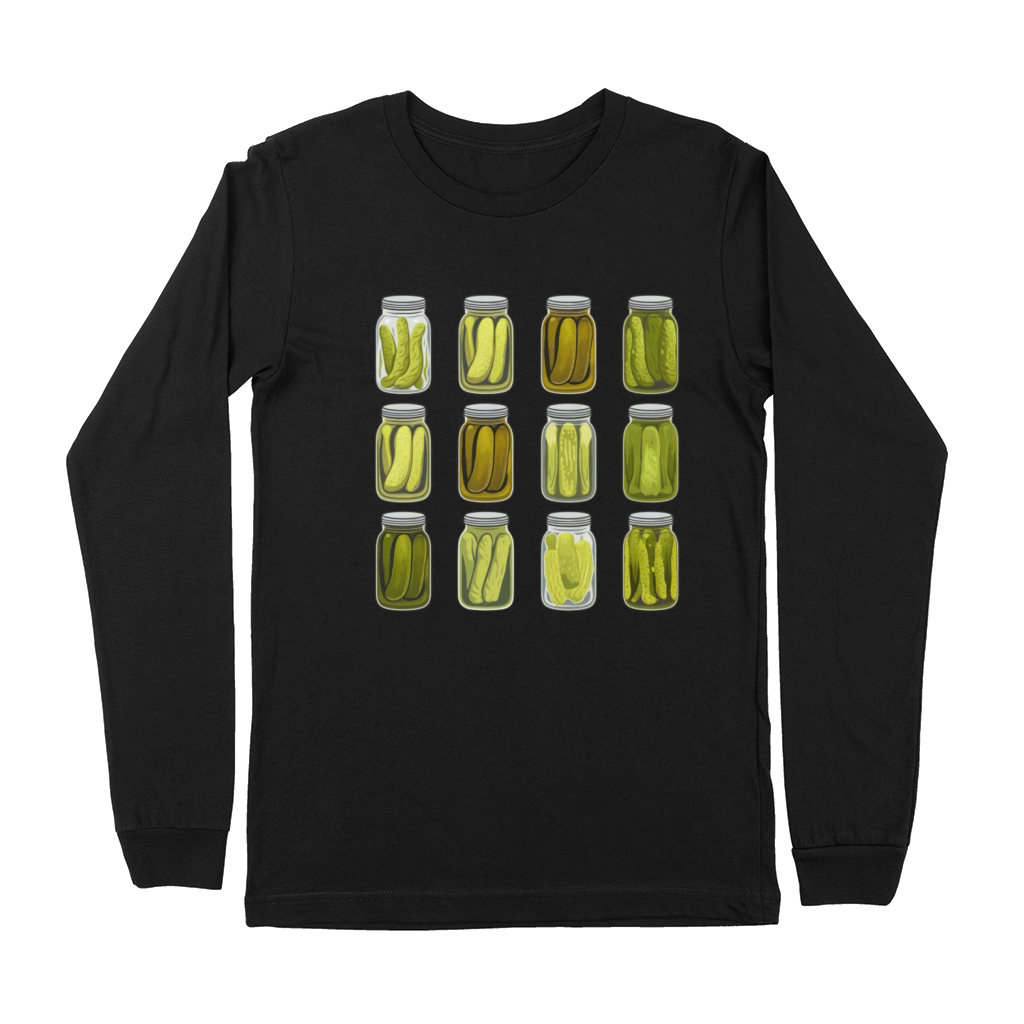 Pickle Lover Vintage Canned Pickles Jar Christmas Premium Long Sleeve