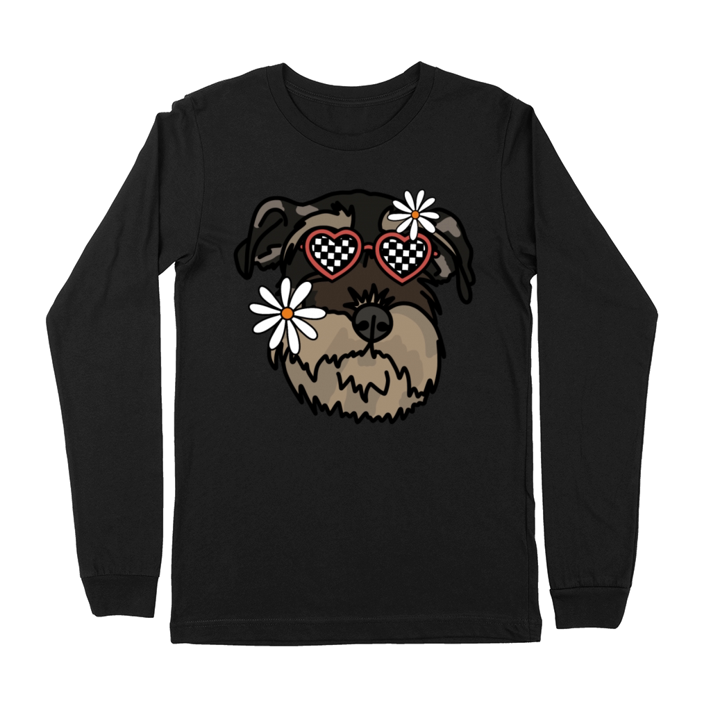 Schnauzer Retro Dog Premium Long Sleeve