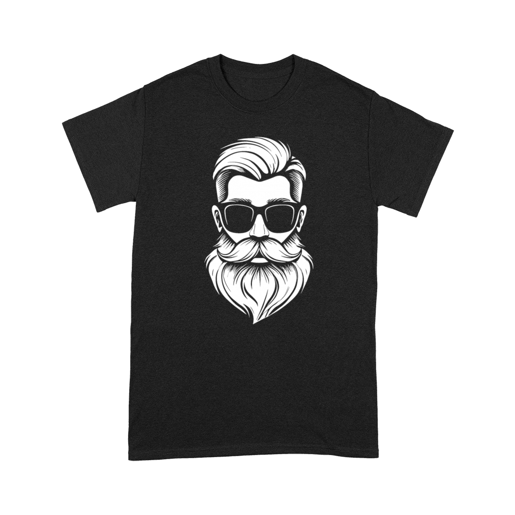 a Bearded and mustachioed mans face Premium T-shirt