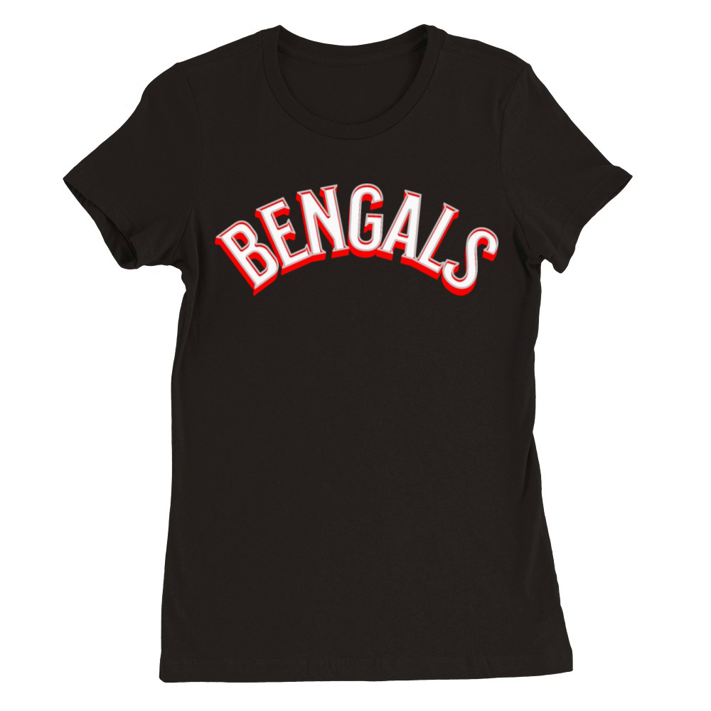 Bengals Mascot Vintage Athletic Sports Name Premium Womens Crewneck T-shirt