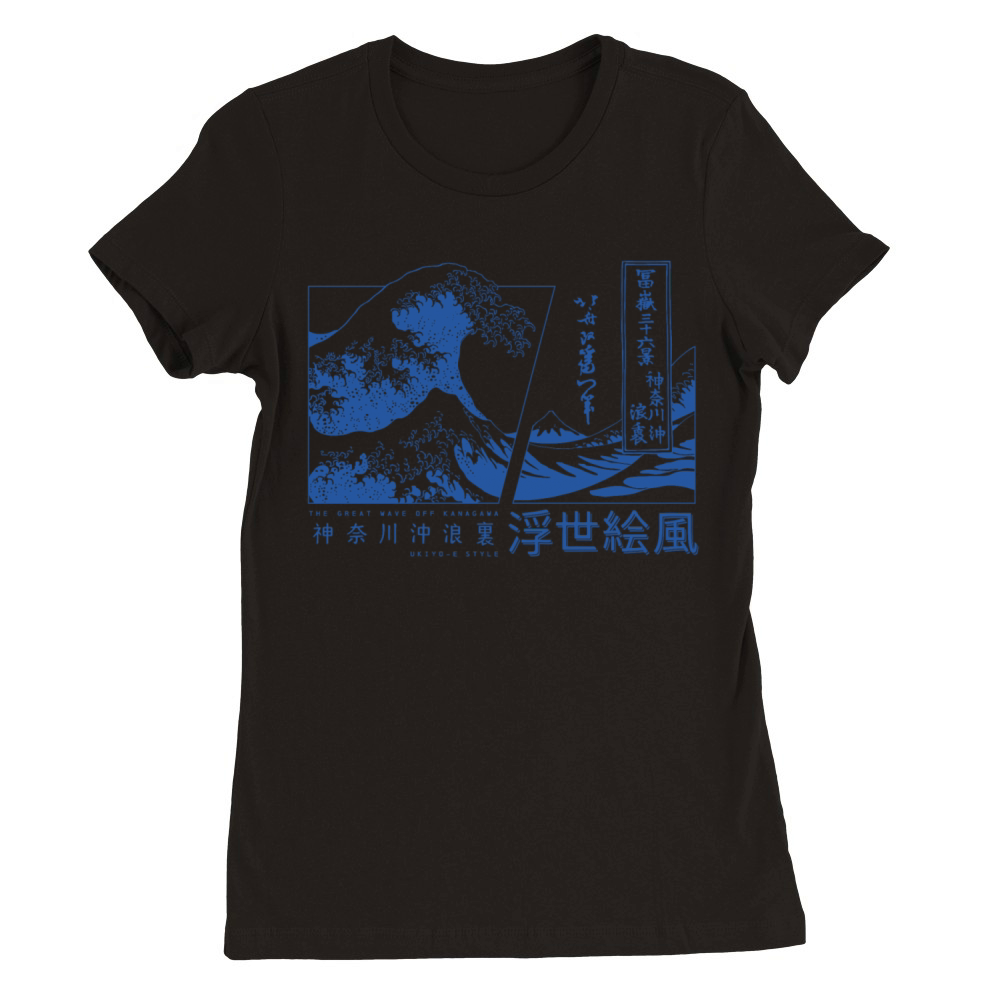 the great wave off kanagawa japan Premium Womens Crewneck T-shirt