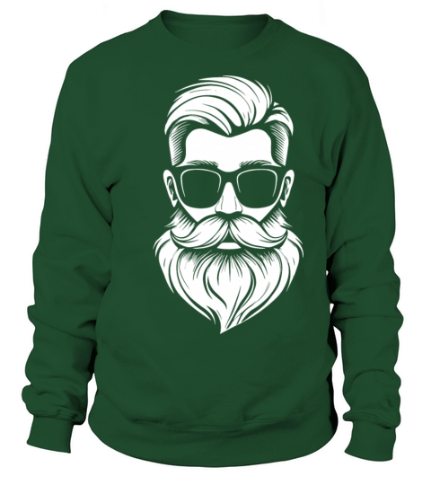 a Bearded and mustachioed mans face Sweatshirt Unisex